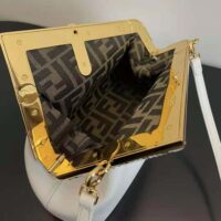 Fendi Women First Small White Leather Bag with Exotic Details (1)