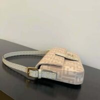 Fendi Women Medium Baguette 1997 Beige FF Wool Bag (1)