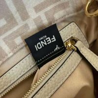 Fendi Women Medium Baguette 1997 Beige FF Wool Bag (1)