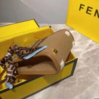 Fendi Women Mini Sunshine Shopper Brown Flannel Mini-Bag (1)