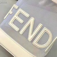 Fendi Women Mon Tresor Leather and Mesh Mini-bag-white (1)