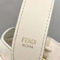 Fendi Women Mon Tresor Leather and Mesh Mini-bag-white (1)