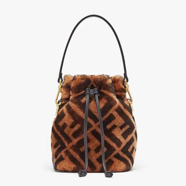 Fendi Women Mon Tresor Mini-Bag in Brown Sheepskin (1)