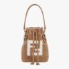 Fendi Women Mon Tresor Mini-Bag in Brown Sheepskin