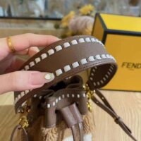 Fendi Women Mon Tresor Mini-Bag in Brown Sheepskin (1)