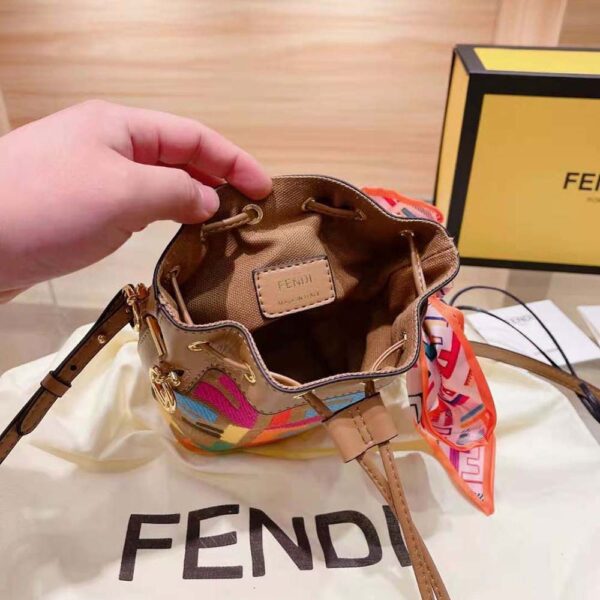 Fendi Women Mon Tresor Multicolor FF Canvas Mini-Bag (7)