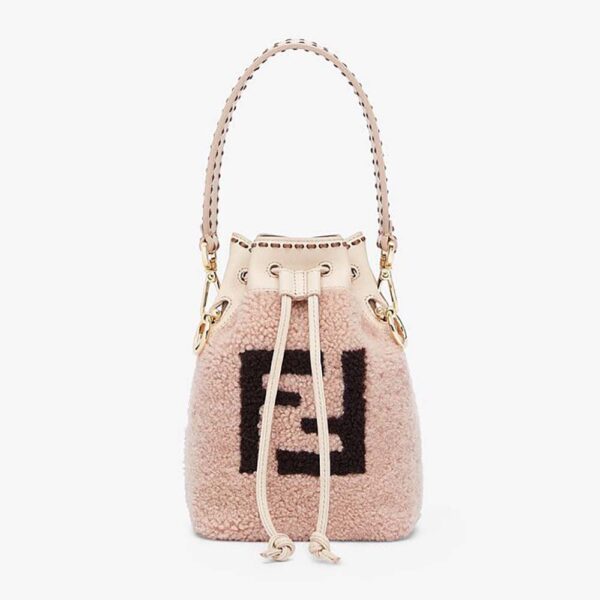 Fendi Women Mon Tresor Pink Sheepskin Mini-Bag (1)