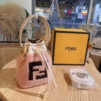 Fendi Women Mon Tresor Pink Sheepskin Mini-Bag (1)