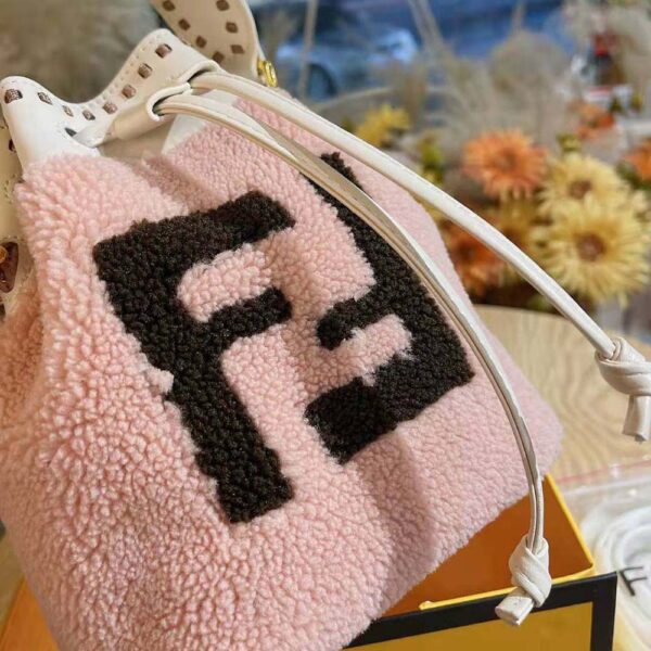 Fendi Women Mon Tresor Pink Sheepskin Mini-Bag (9)