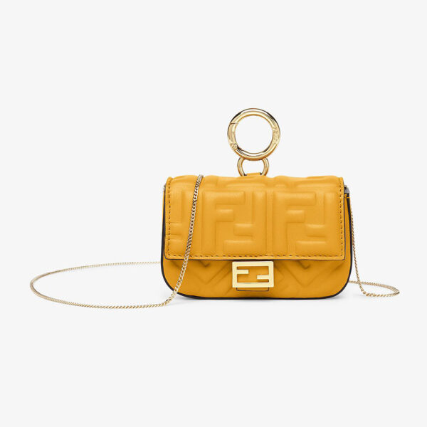 Fendi Women Nano Baguette Charm Yellow Nappa Leather Charm (1)