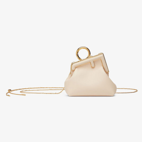 Fendi Women Nano Fendi First Charm Nappa Leather-beige (1)