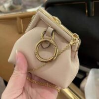 Fendi Women Nano Fendi First Charm Nappa Leather-beige (1)