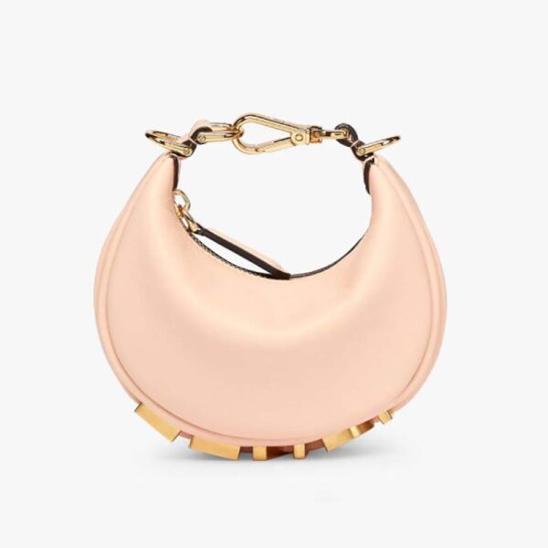 Fendi Women Nano Fendigraphy Pink Leather Charm (1)