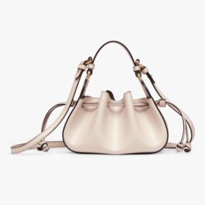 Fendi Women Pomodorino White Leather Mini-Bag