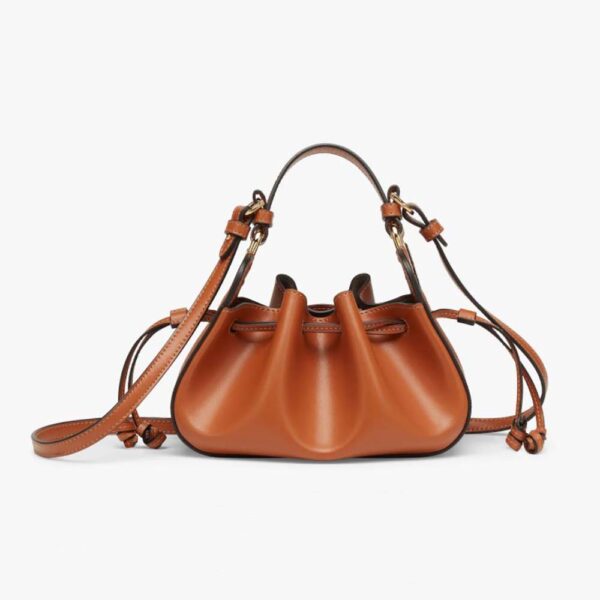 Fendi Women Pomodorino Brown Leather Mini-Bag (1)