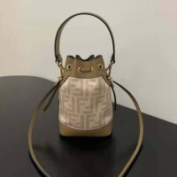 Fendi Women Small Mon Tresor FF Beige Wool Mini-Bag (1)