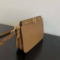 Fendi Women Touch Leather Bag with A Metal FF Clasp-brown (1)