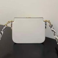 Fendi Women Touch White Leather Bag with Metal FF Clasp (1)