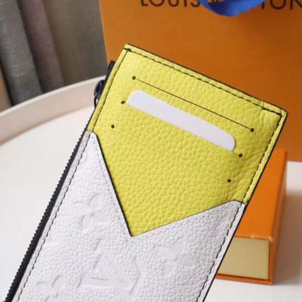 Louis Vuitton LV Unisex CC Holder Wallet Yelow Blue Taurillon Cowhide Leather (1)