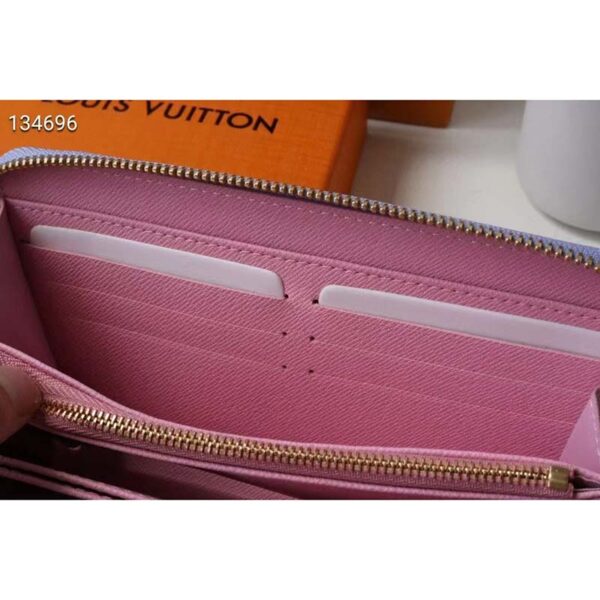 Louis Vuitton LV Unisex Zippy Wallet Sunrise Pastel Monogram Coated Canvas Cowhide (1)