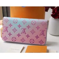 Louis Vuitton LV Unisex Zippy Wallet Sunrise Pastel Monogram Coated Canvas Cowhide (4)