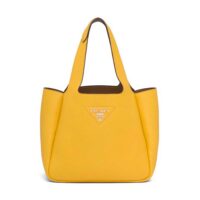 Prada Women Calf Leather Handbag-yellow (1)