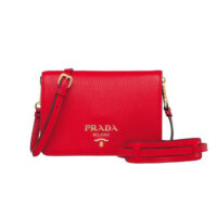 Prada Women Calf Leather Shoulder Bag-red (1)