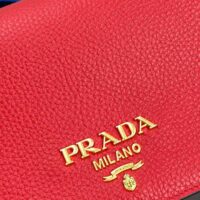 Prada Women Calf Leather Shoulder Bag-red (1)