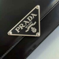 Prada Women Embleme Brushed-Leather Bag-Black (1)