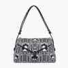 Prada Women Jacquard Knit and Leather Prada Signaux Bag-Black