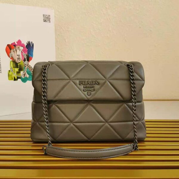 Prada Women Large Nappa Leather Prada Spectrum Bag-grey (2)