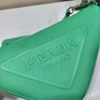 Prada Women Leather Triangle Shoulder Bag-Green (1)