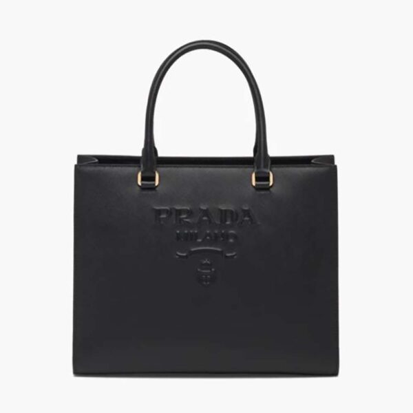 Prada Women Medium Saffiano Leather Handbag-Black (1)