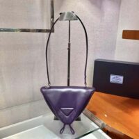 Prada Women Padded Nappa Leather Handbag-purple (1)