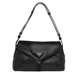 Prada Women Padded Nappa Leather Prada Signaux Bag-Black