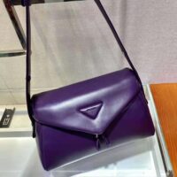 Prada Women Padded Nappa Leather Prada Signaux Bag-purple (1)