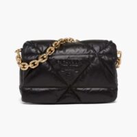 Prada Women Padded Nappa Leather Shoulder Bag-black (1)