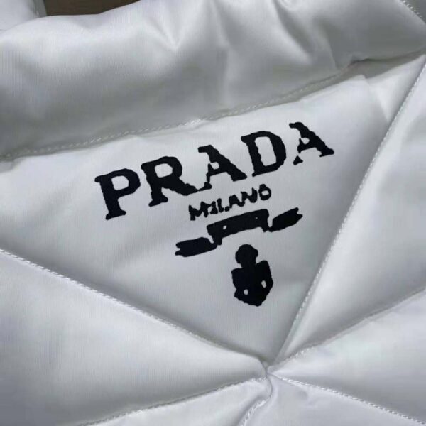 Prada Women Padded Re-Nylon Tote Bag-white (10)