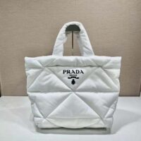 Prada Women Padded Re-Nylon Tote Bag-white (1)