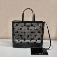 Prada Women Polka-Dot Mesh Tote Bag-Black (1)