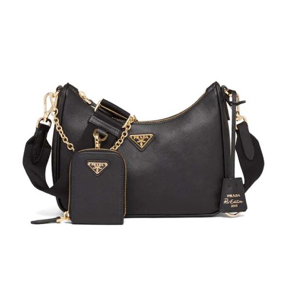 Prada Women Prada Re-Edition 2005 Saffiano Leather Bag-black (1)