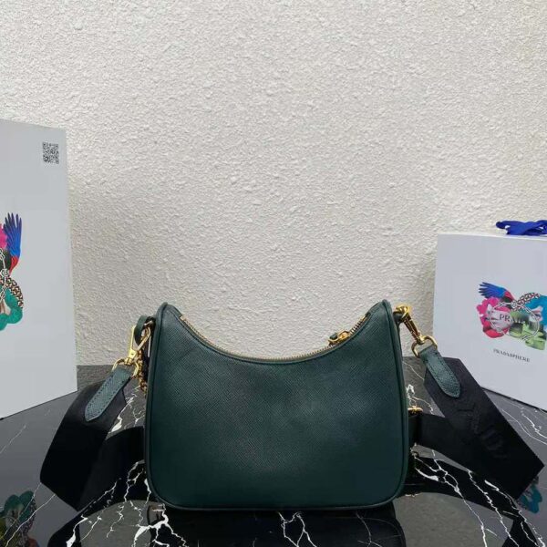 Prada Women Prada Re-Edition 2005 Saffiano Leather Bag-dark green (4)