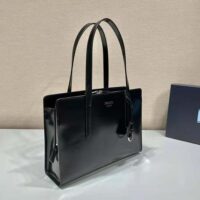 Prada Women Re-Edition 1995 Brushed-Leather Medium Handbag-Black (1)