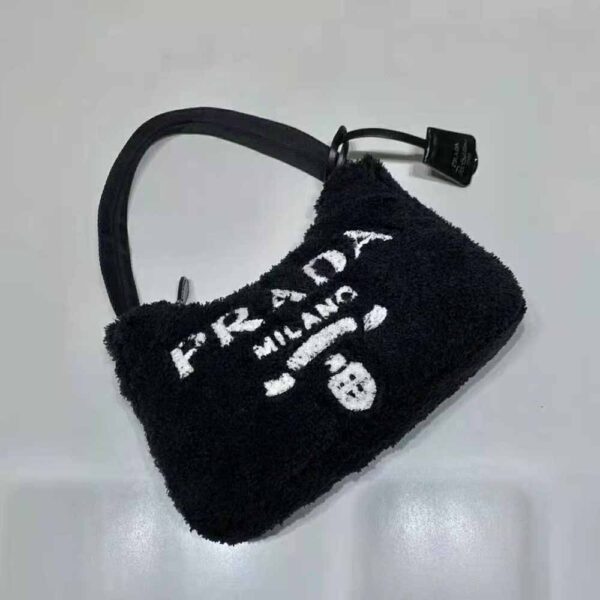 Prada Women Re-Edition 2000 Terry Mini-Bag-Black (4)