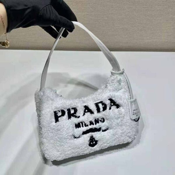 Prada Women Re-Edition 2000 Terry Mini-Bag-White (3)