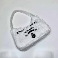 Prada Women Re-Edition 2000 Terry Mini-Bag-White (1)