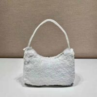 Prada Women Re-Edition 2000 Terry Mini-Bag-White (1)