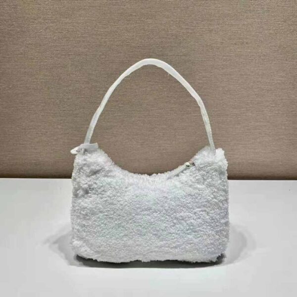 Prada Women Re-Edition 2000 Terry Mini-Bag-White (6)