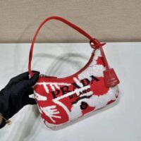 Prada Women Re-Edition 2006 Embroidered Drill Mini Bag-Red (1)