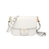 Prada Women Saffiano Leather Prada Embleme Bag-White